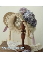 Hoshibako Works Rainy Season Is Approaching Hydrangea Straw Bonnet, Brooches and Bow Clips(Full Payment Without Shipping)